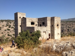The a close-up of the abandoned lookout post in Nahal Amud.